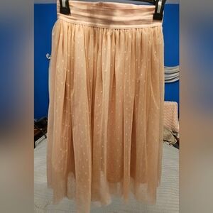 NWT Peach/Ltd pink tulle skirt Sz S